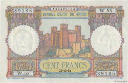 100 Francs MAROKKO  1952 P.45 VZ