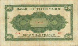 5000 Francs MAROCCO  1943 P.32a q.BB