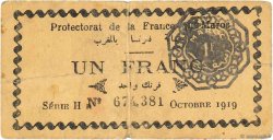 1 Franc MOROCCO  1919 P.06b VF