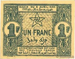 1 Franc MARUECOS  1944 P.42 FDC