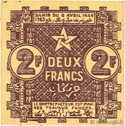 2 Francs MARUECOS  1944 P.43 FDC