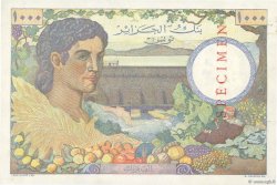 1000 Francs Spécimen TUNISIA  1946 P.26s AU+