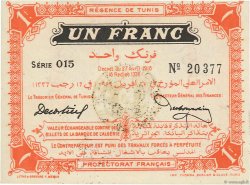 1 Franc TUNISIA  1918 P.36e q.FDC