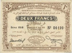 2 Francs TUNESIEN  1918 P.38 fVZ