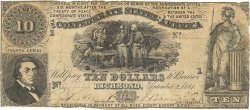10 Dollars ESTADOS CONFEDERADOS DE AMÉRICA  1861 P.29a RC a BC