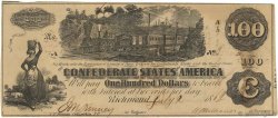 100 Dollars CONFEDERATE STATES OF AMERICA  1862 P.43b VF+