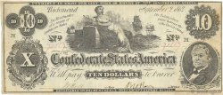 10 Dollars CONFEDERATE STATES OF AMERICA  1862 P.46a VF