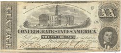 20 Dollars CONFEDERATE STATES OF AMERICA  1862 P.53c F