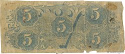 5 Dollars Annulé ESTADOS CONFEDERADOS DE AMÉRICA  1863 P.59a BC