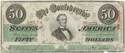 50 Dollars KONFÖDERIERTE STAATEN VON AMERIKA  1863 P.62b SS