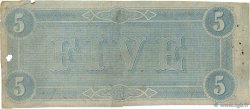 5 Dollars ESTADOS CONFEDERADOS DE AMÉRICA  1864 P.67 BC+