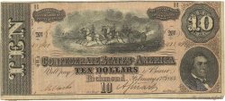 10 Dollars 美利堅聯盟國  1864 P.68 VF