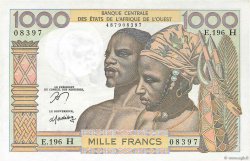1000 Francs WEST AFRIKANISCHE STAATEN  1977 P.603Hn