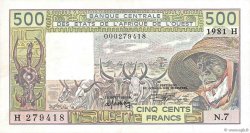 500 Francs ÉTATS DE L AFRIQUE DE L OUEST  1981 P.606Hc