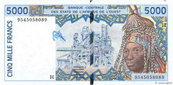 5000 Francs WEST AFRICAN STATES  1995 P.613Hc AU