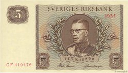 5 Kronor SWEDEN  1954 P.42a UNC-
