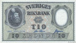 10 Kronor SUÈDE  1957 P.43e fVZ