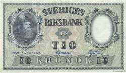 10 Kronor SWEDEN  1959 P.43g VF