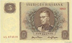 5 Kronor SWEDEN  1963 P.50b UNC
