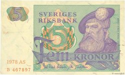 5 Kronor SWEDEN  1978 P.51d AU