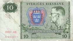 10 Kronor SUÈDE  1981 P.52e MB