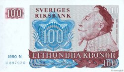 100 Kronor SWEDEN  1980 P.54c UNC-