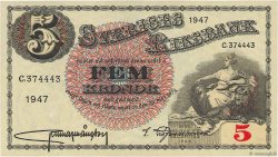 5 Kronor SWEDEN  1947 P.33ad AU