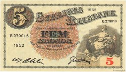 5 Kronor SWEDEN  1952 P.33ai AU