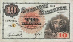 10 Kronor SUÈDE  1934 P.34q MBC