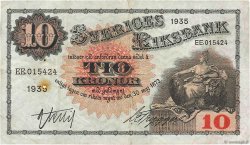 10 Kronor SUÈDE  1935 P.34r VF
