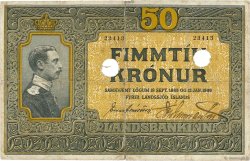 50 Kronur ISLANDA  1912 P.09b q.MB