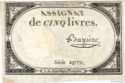 5 Livres FRANCIA  1793 Ass.46a BB
