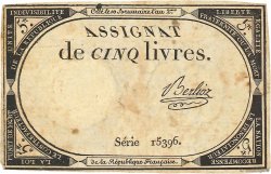 5 Livres FRANKREICH  1793 Ass.46a S