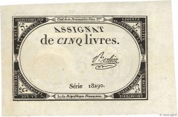 5 Livres FRANCIA  1793 Ass.46a AU