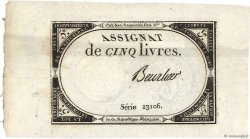 5 Livres FRANCIA  1793 Ass.46a BB to SPL
