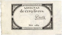 5 Livres FRANCIA  1793 Ass.46a SC