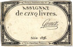 5 Livres FRANCIA  1793 Ass.46a q.BB