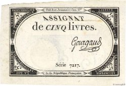 5 Livres FRANCIA  1793 Ass.46a EBC