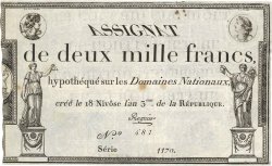 2000 Francs FRANCE  1795 Ass.51a TB+