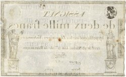 2000 Francs FRANCE  1795 Ass.51a TB+