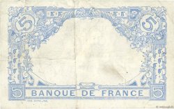 5 Francs BLEU Grand numéro FRANCIA  1916 F.02.37 BC+