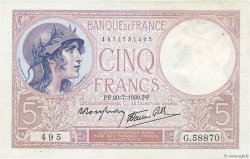 5 Francs FEMME CASQUÉE modifié FRANKREICH  1939 F.04.02 VZ
