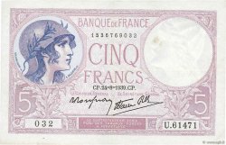 5 Francs FEMME CASQUÉE modifié FRANCE  1939 F.04.07 TTB+