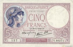 5 Francs FEMME CASQUÉE modifié FRANKREICH  1940 F.04.15 SS