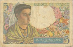 5 Francs BERGER FRANCE  1943 F.05.01 F