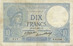 10 Francs MINERVE FRANCE  1927 F.06.12 TB