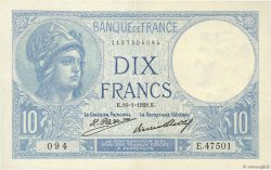 10 Francs MINERVE FRANKREICH  1928 F.06.13 fVZ