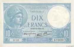 10 Francs MINERVE modifié FRANCIA  1939 F.07.13 MBC