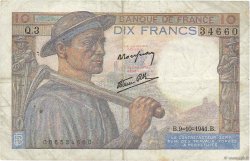 10 Francs MINEUR FRANCE  1941 F.08.02 F
