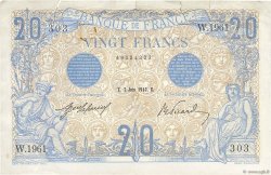 20 Francs BLEU FRANCE  1912 F.10.02 F+